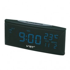 VST 719W-5 Часы настольные говорящие (синие цифры)